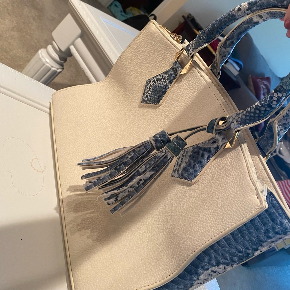Blue (fake) Snakeskin Purse